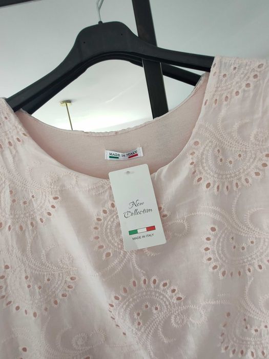 Sukienka oversize maxi midi jedwab silk haftowana 42 44 46