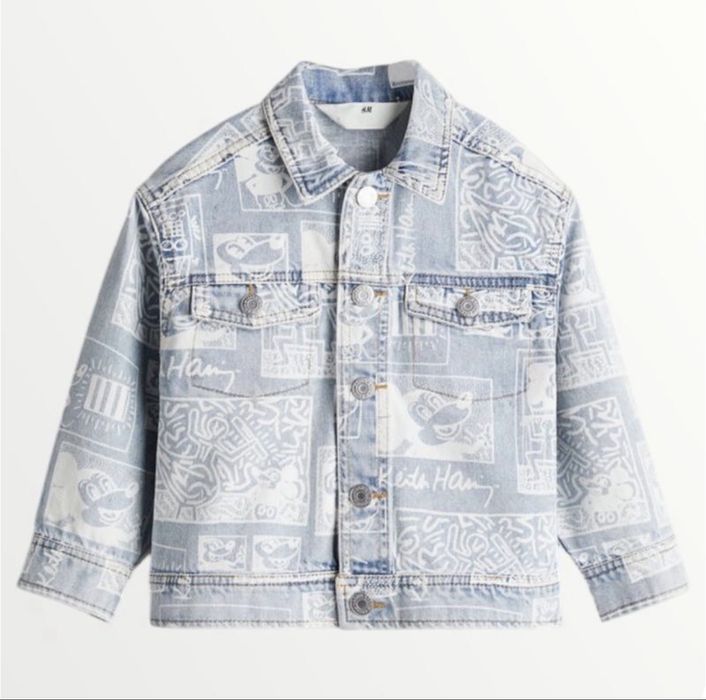 H&m джинсова куртка міккі маус піджак на кнопках disney 3-4 р 98-104