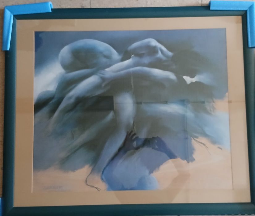 Pintura emoldurada