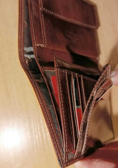 Portfel męski skórzany Pierre Cardin brązowy - wyprzedaż