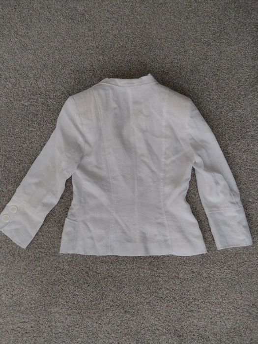 Biały żakiet damski, rozmiar 38
