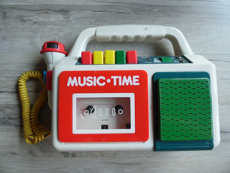 Gravador de Cassetes Áudio Vintage com 1 Microfone