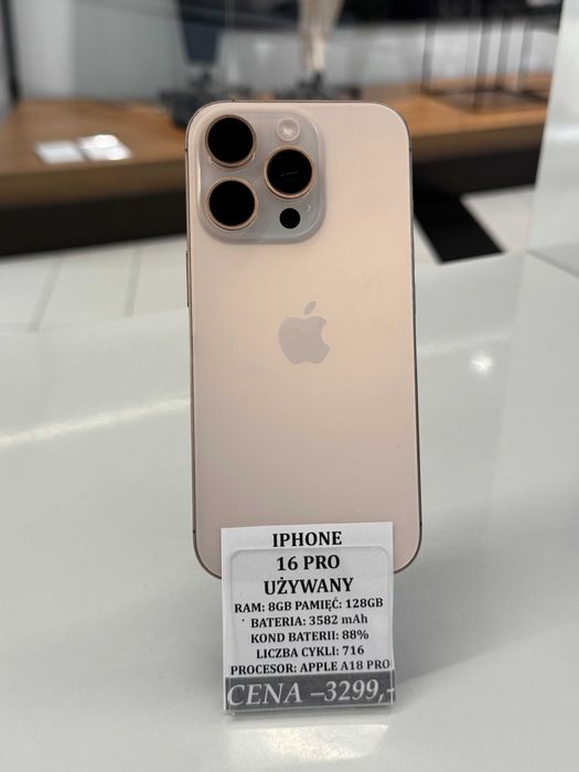 iPhone 16 Pro 128GB Bat 88% Topcase Vivo *Raty 0%