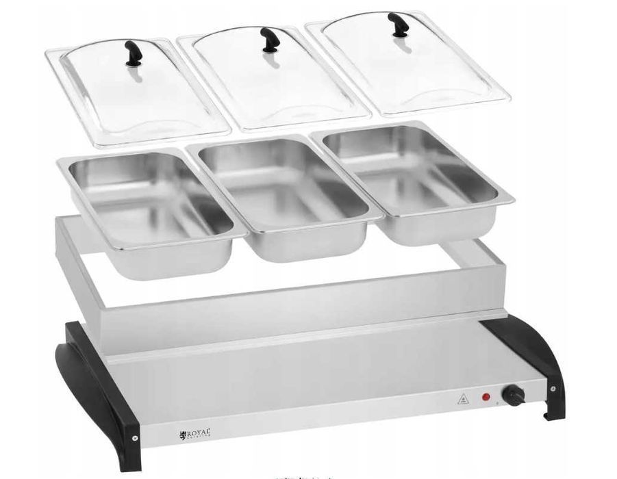 BEMAR 3x 2L Podgrzewacz do potraw 400W Bufetowy Catering Nowy