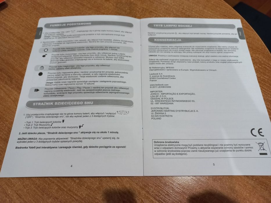 Zabawka grająca żyrafa interaktywna przytulanka