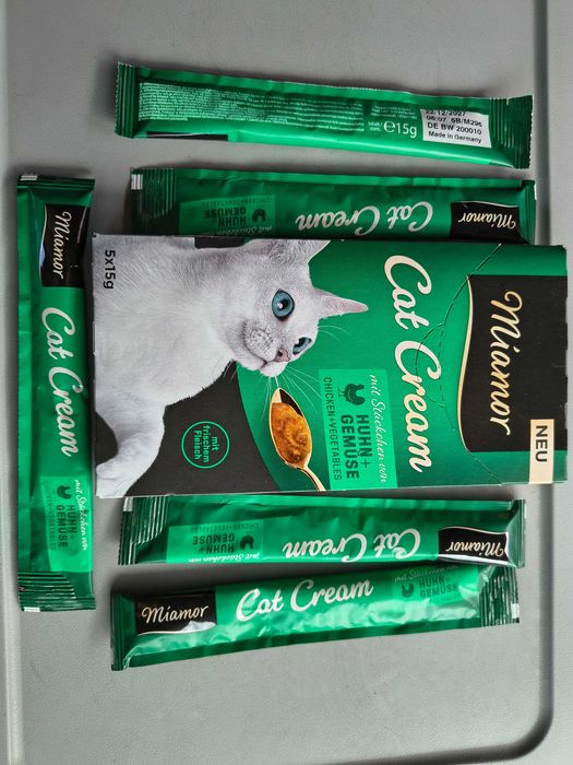 Miamor Cat Cream, kurczak i warzywa  5 x 15 g