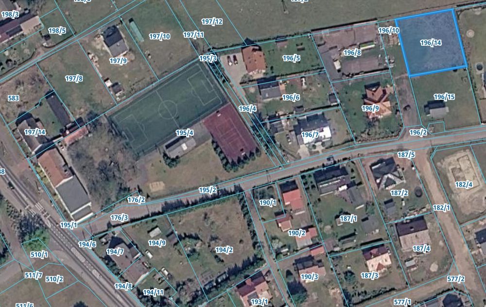 Działka budowlana 1071m² Niekłończyca - Widok 2