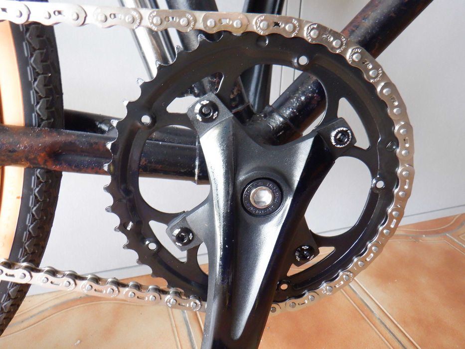 Bicicleta clássica Sangal transformada para roda presa