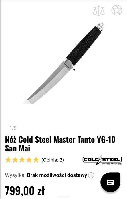 Nóż Cold Steel Master Tanto VG-10 San Mai