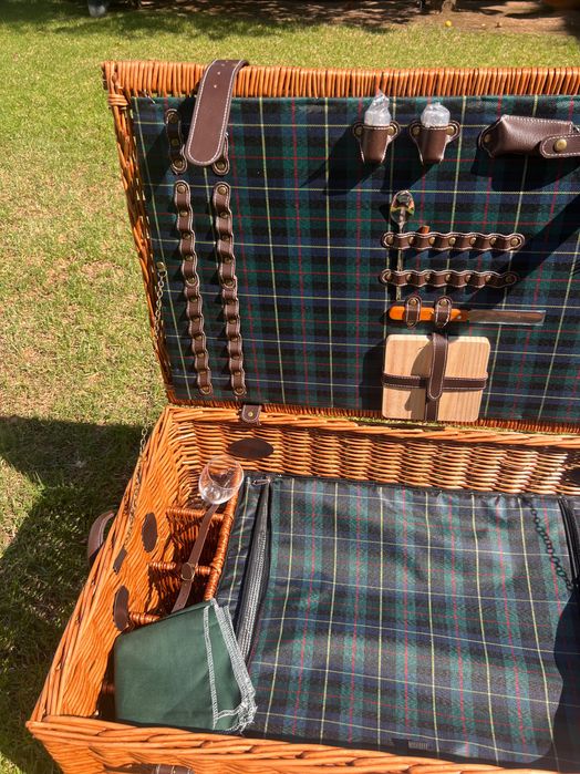 Cesto de picnic luxuoso/ Les Jardins de la Comtesse Luxury Picnic Hamper - Champs-Élysées 10 Person - Wicker & Leather