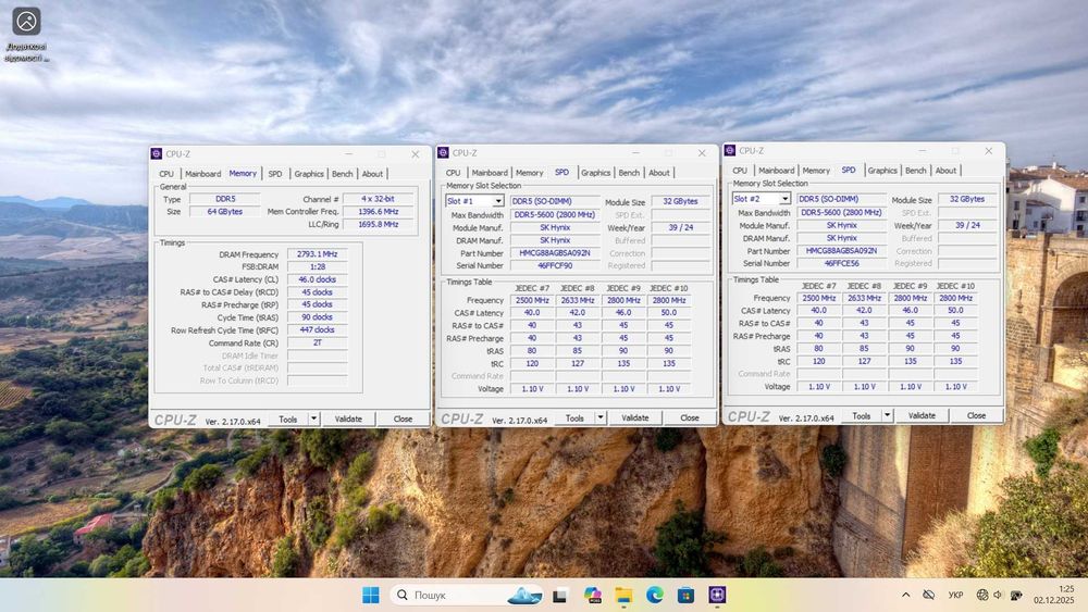 64GB (32x2) DDR5 5600 MHz SODIMM Hynix
