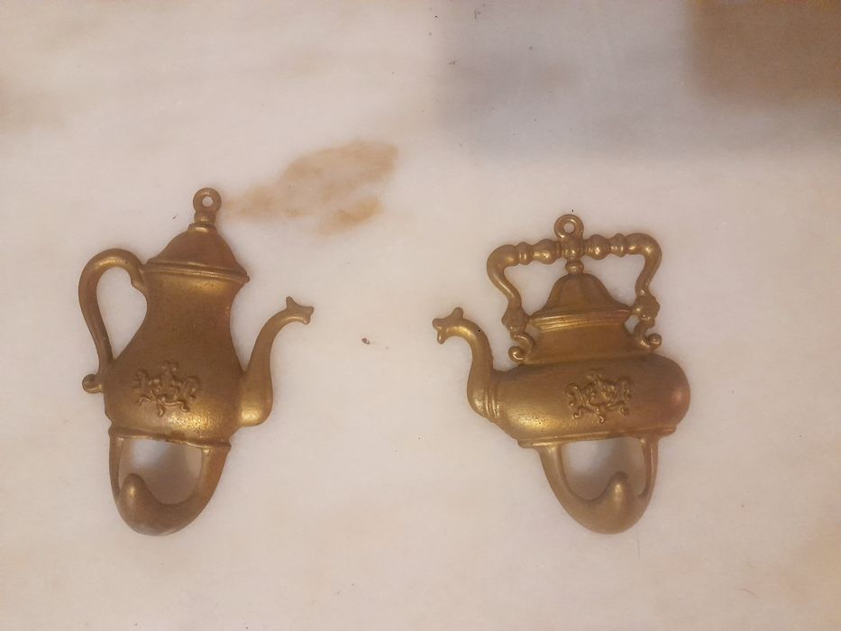 Conjunto de 3 Ganchos Vintage em Latão