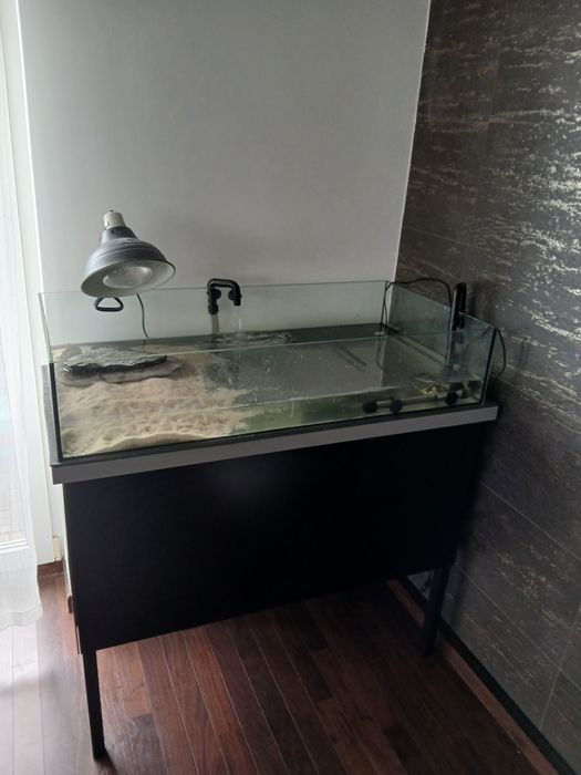 Zestaw  / akwarium wraz ze stołem i wszystkimi dodatkami