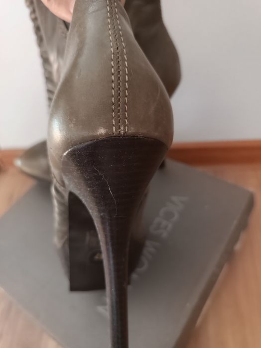 Buty botki szpilka platforma pole dance 37 skóra