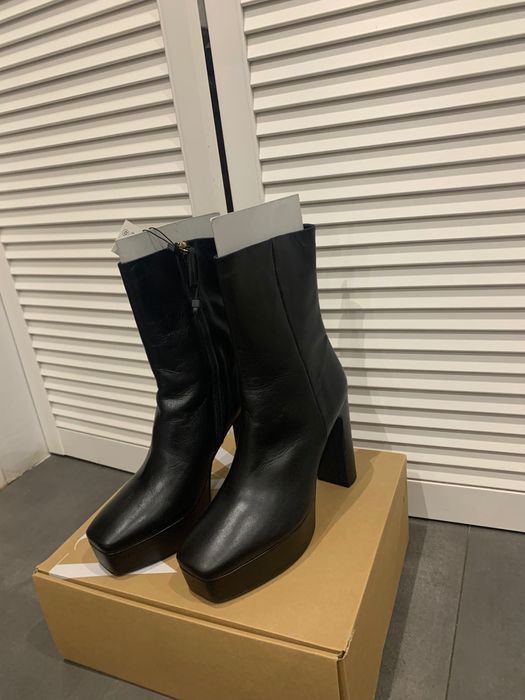 Zara kozaki botki skórzane na obcasie rozmiar 41 nowe