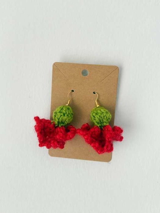 Brincos de Cravos em Crochet 25 de Abril