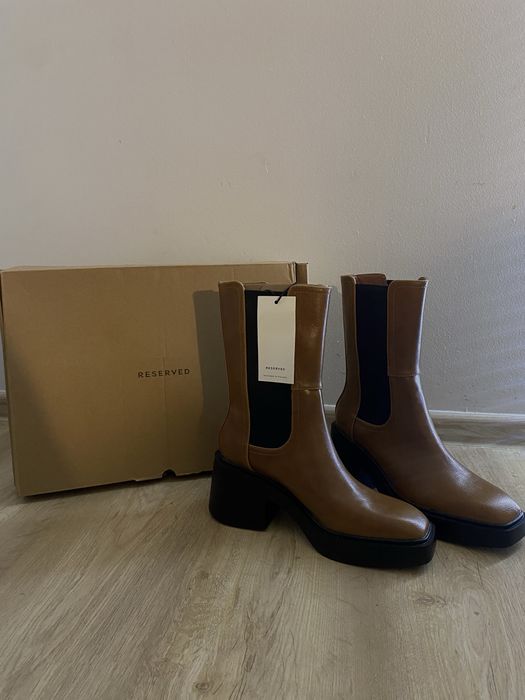 Okazja kozaki, botki na platformie  rozm 39 reserved Nowe