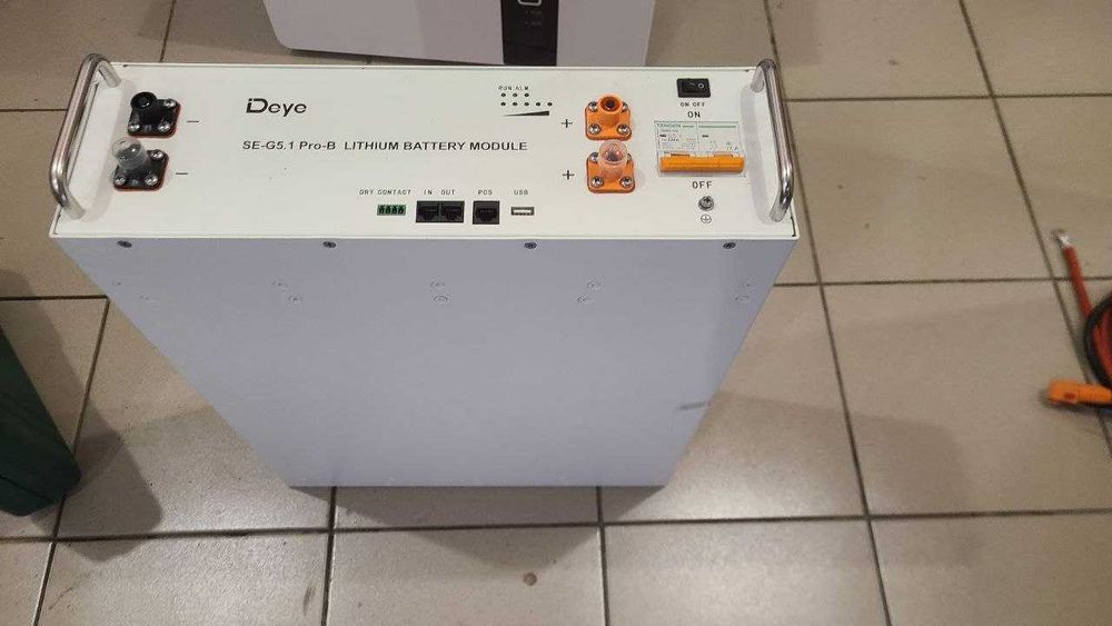 Акумулятор батарея Deye SE-G5.1 Pro B 51.2V 5.12kWh для інвертора дбж безперебійника Enerlution LFPWall-5000 LiFePO4, 51,2 V 5120 W*h аккумулятор
