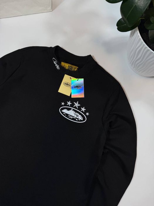 Лонгслів Corteiz чорний Кофта Кортез Стильна кофта Corteiz