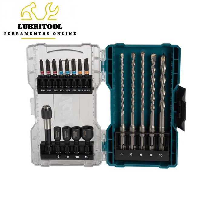 MAKITA Kit 18 Pcs Bits e Brocas SDS-Plus E-07026 | NOVOS