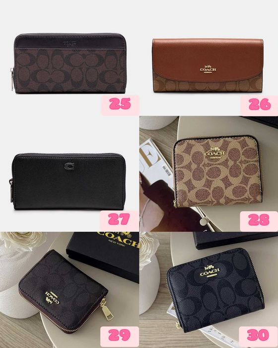 ‼️БЕЗ ПЕРЕДПЛАТИ Жіночі гаманці Coach | Повний комплект| Якісна шкіра