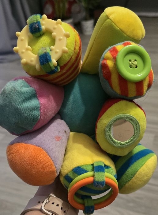 Zawieszka do wózka, na łóżeczko. Smok Lamaze, ośmiornica Auchan.