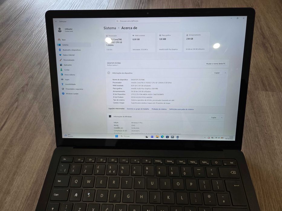 Surface Laptop 3 i5 8Gb Ram 256GB