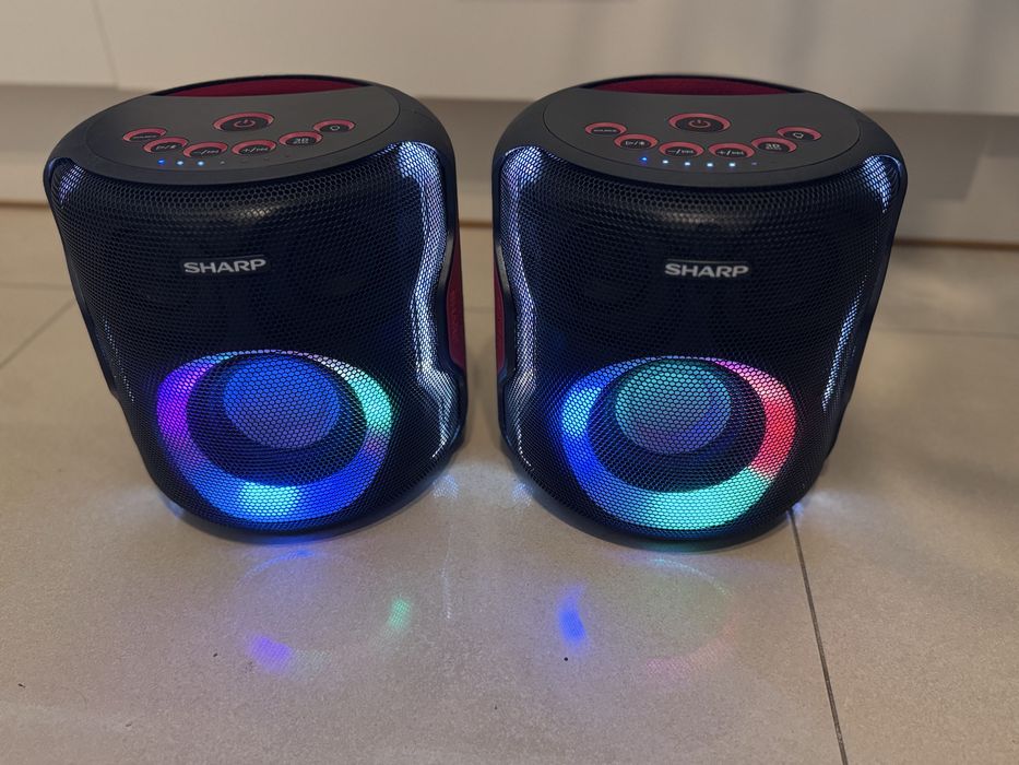2x głośniki Sharp PS-919 BK - przenośne bluetooth LED
