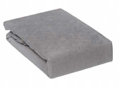 2xPrześcieradło FROTTE z gumką Wysoka jakość 80X160 szare