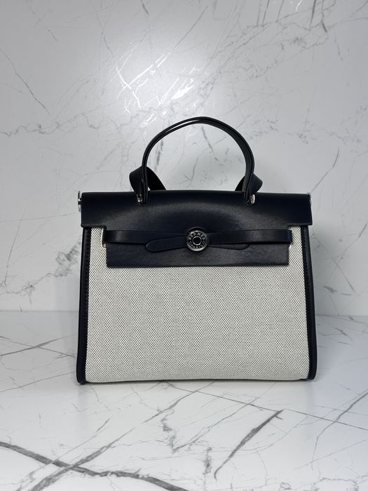 Сумка Hermes Herbag 25 sm black, ермес хербек чорна, эрмес черная