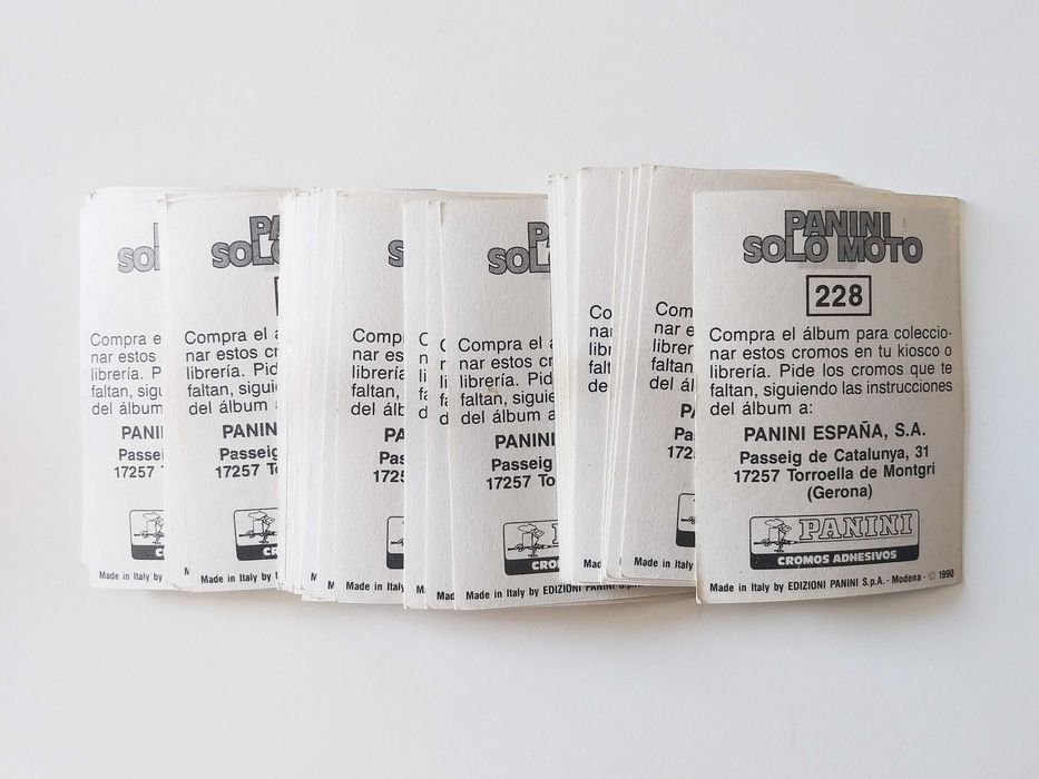 66 cromos SOLO MOTO (1990) | Panini lote ou venda avulso
