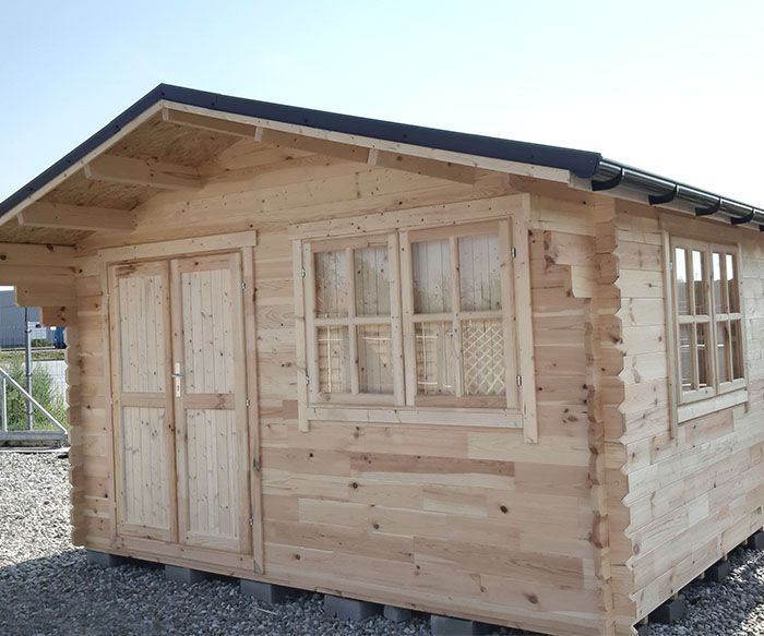 Domek drewniany ogrodowy Altana Jeremi 400x400cm deska 35mm z podłoga