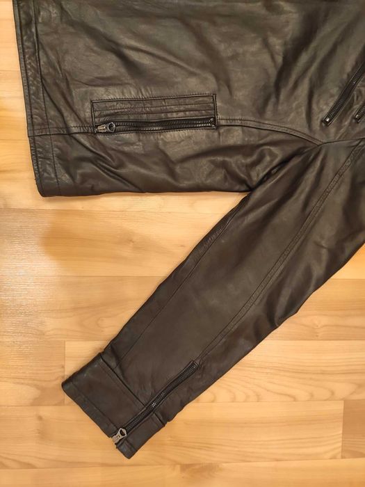 Мужская кожаная куртка размер 54