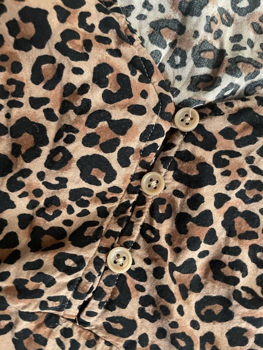 Sukienka panterka kroj A odcieta pod biustem 36