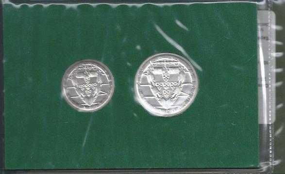 Batalha de Aljubarrota  2 Moedas Prata BNC Carteira Nova