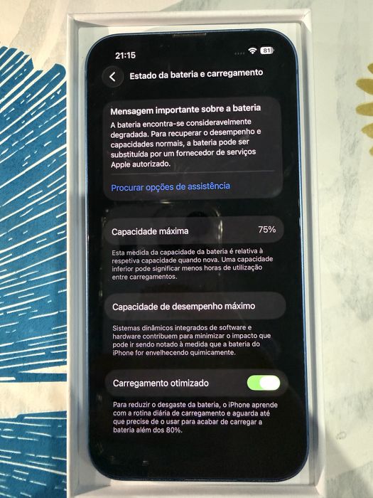 Iphone 13 128g cor azul