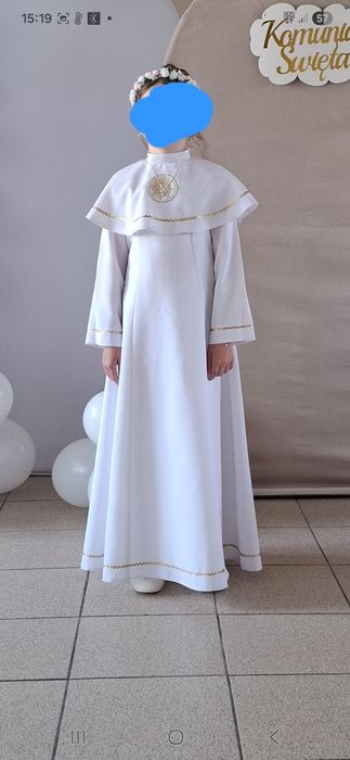 Alba komunijna dla dziewczynki z dodatkami