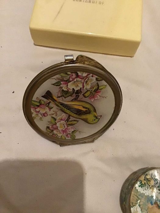 espelho pequeno para carteira de senhora com passaro