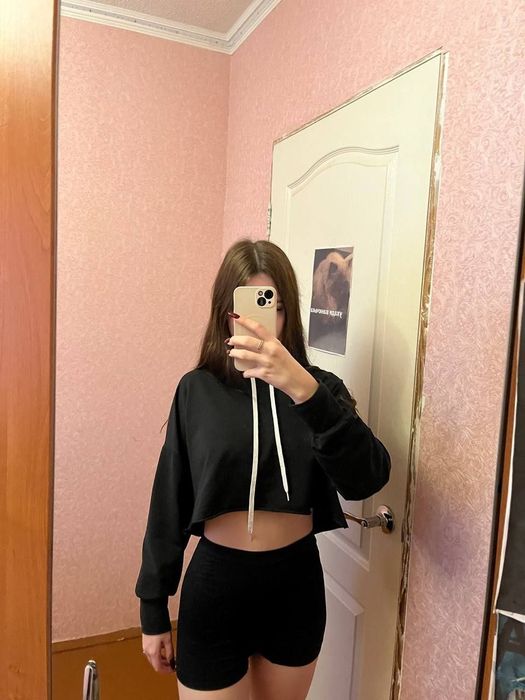 Укорочене худі оверсайз 40 р.