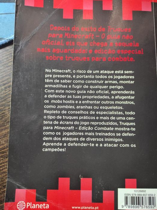 Livro "Truques para MINECRAFT-EDIÇÃO COMBATE" preço c/ portes incluído