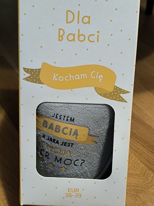 Dziadek i babcia kapcie z napisami