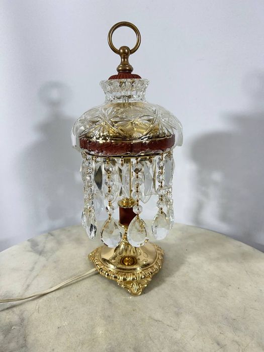 Лампа Торшер Світильник Кришталь  Бронза Латунь Вінтаж Антикваріат