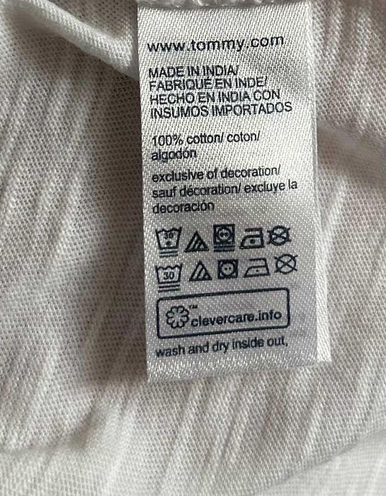 Tommy Hilfiger T-shirt męski biały rozm. S/M stan bdb.