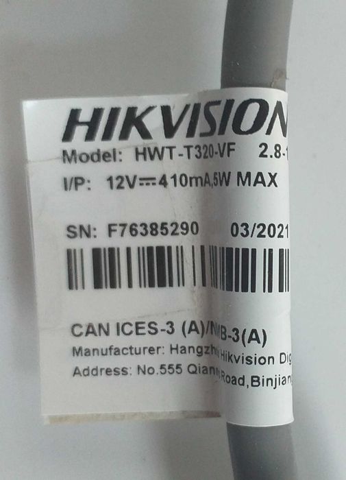 Kamera kopułowa HIKVISION 1080 2Mpx HWT-T320-VF.