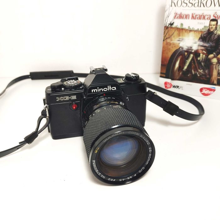 Lustrzanka analogowa Minolta XG-E Soligor Zoom Macro 28-80mm 3,5-4,5