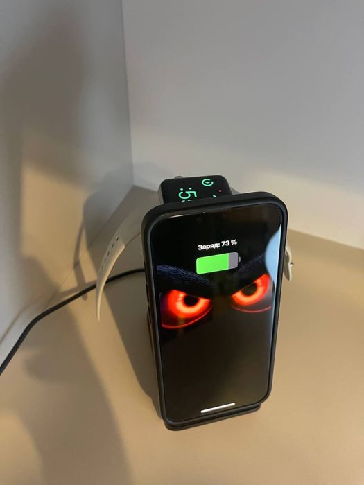 Бездротова зарядна станція 3 в 1 GIZONT 15W Fast Charge (для iPhone, Apple Watch, AirPods)