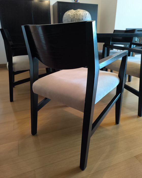 Conjunto mesa e 6 cadeiras de jantar