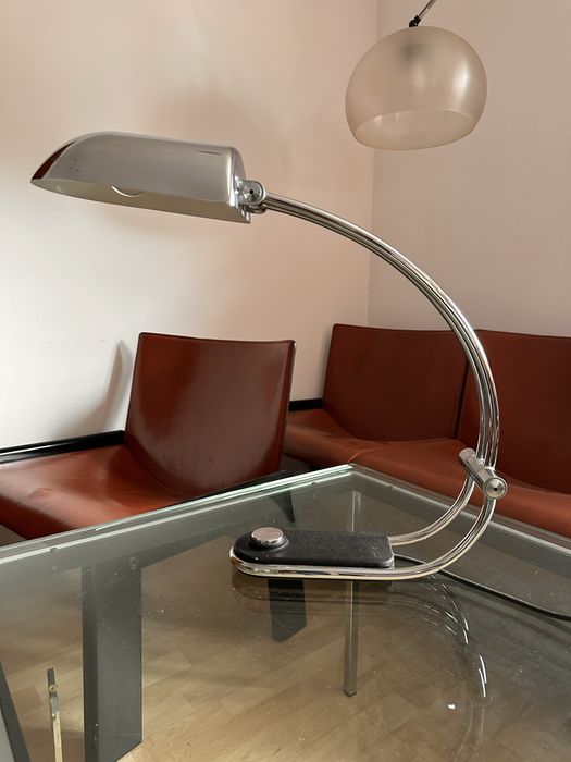 Egon Hillebrand lampa na biurko Niemcy lata 70-te. Chrom. Vintage