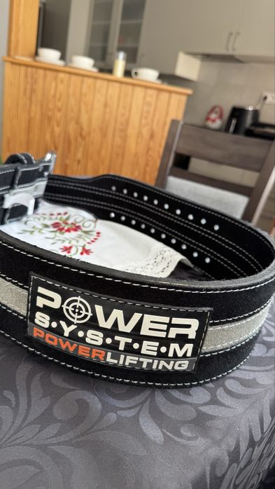 Pas kulturystyczny Power System Powerlifting – skórzany, jak nowy Rozmiar XL