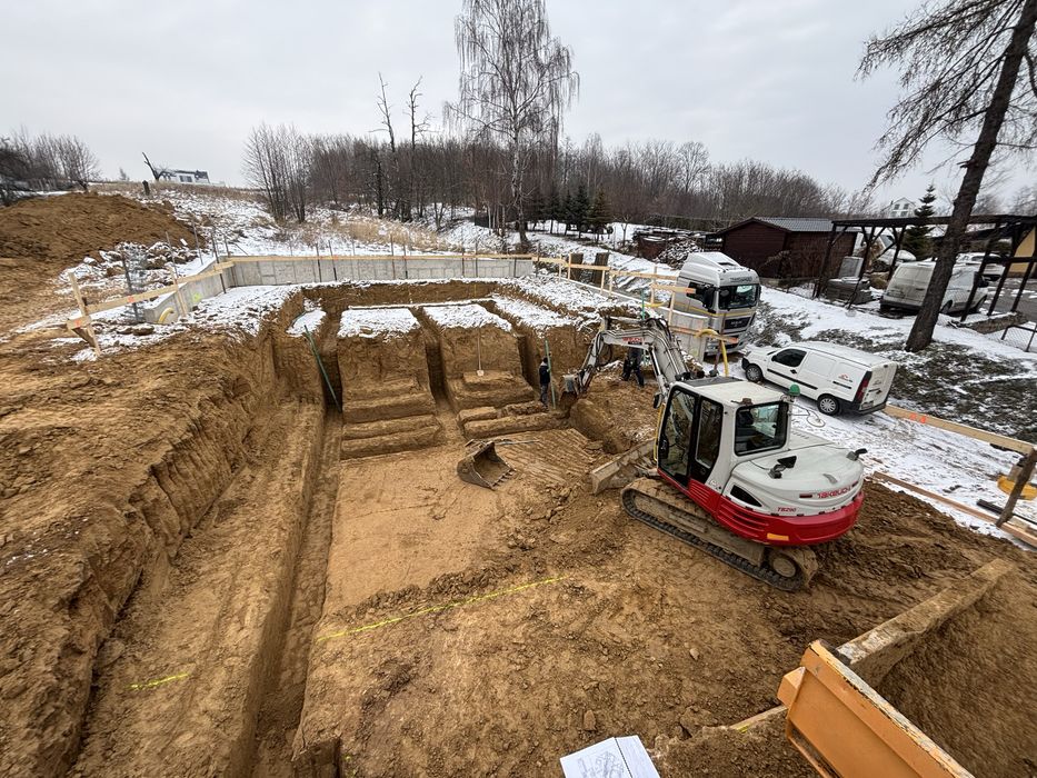 Drogi dojazdowe, kruszywa, koparka,wozidlo,młot,wywrotka,fundamenty